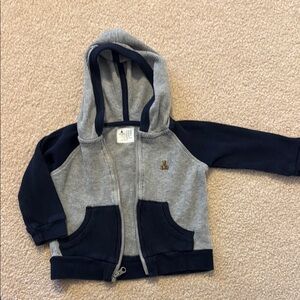 Baby Gap 6-12 Navy and Gray Hoodie